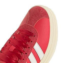 adidas Women's VL Court Bold Sneaker, Pure Ruby/Off