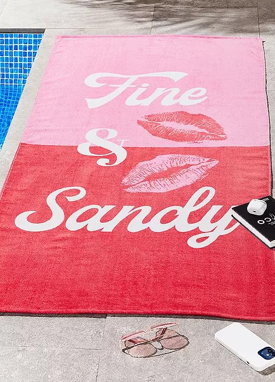 Catherine Lansfield Fine and Sandy Strandtuch-Paar, 2 Stück