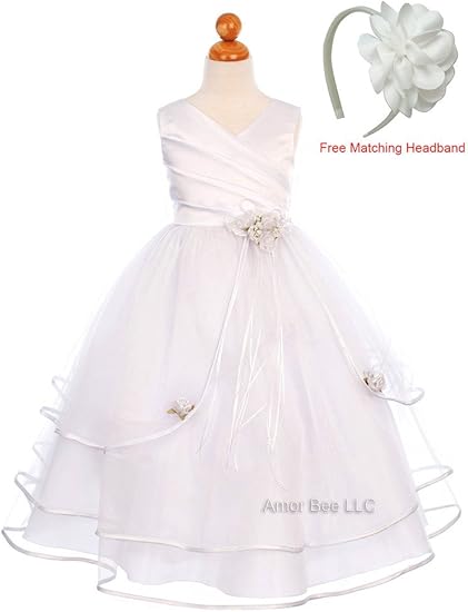 girls white communion dress