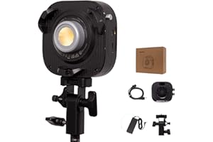 Amaran Halo 60x 63W Bi-Color COB Monolight – 3,270 Lux, CRI 96+, CCT 2,700K - 6,500K, 28dBA Quiet,Dual AC/USB-C Power, App Co