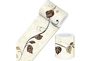 IVN Wallpaper Border Peel and Stick PVC Floral Vine Design 4x196 Inch for Living Room Bedroom Hallway Accent Wall Decor
