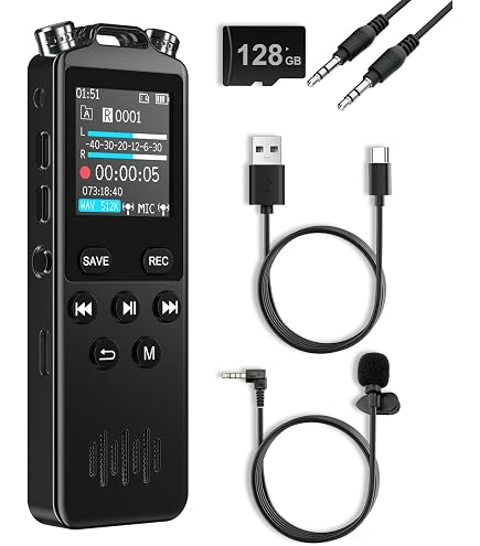 Amazon.com: 160GB Digital Voice Recorder with Playback,1536Kbps HD