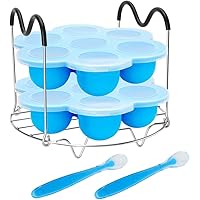 Pressure Cooker Accessories with Silicone Egg Bites Molds and Steamer Rack Trivet with Heat Resistant Handles Compatible…