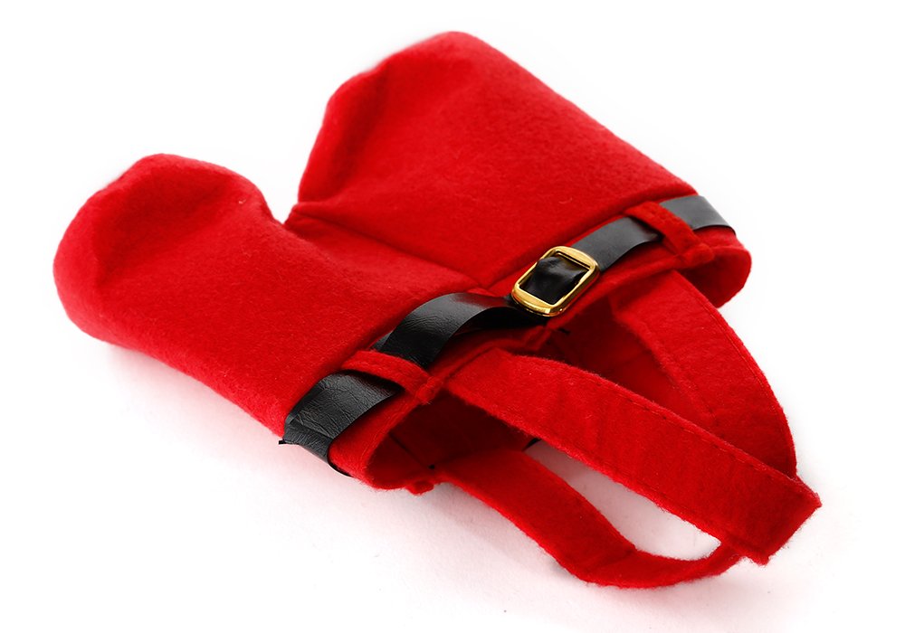 ZOGIN Lot de 6 pcs Sac Bonbon Noël Sac de Cadeau en Pantalon Père Noël Costume Santa Claus pour Enfants Sac Candy Chocolat pour Décoration de Fête Noël