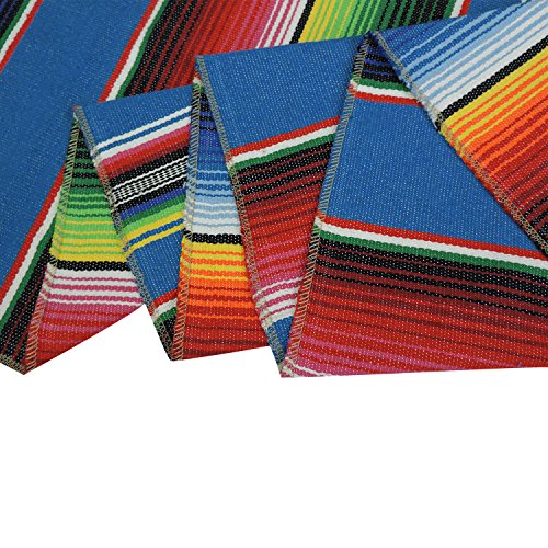 Sunm Boutique Mexican Serape Table Runner Fringe Cotton Table Runner
