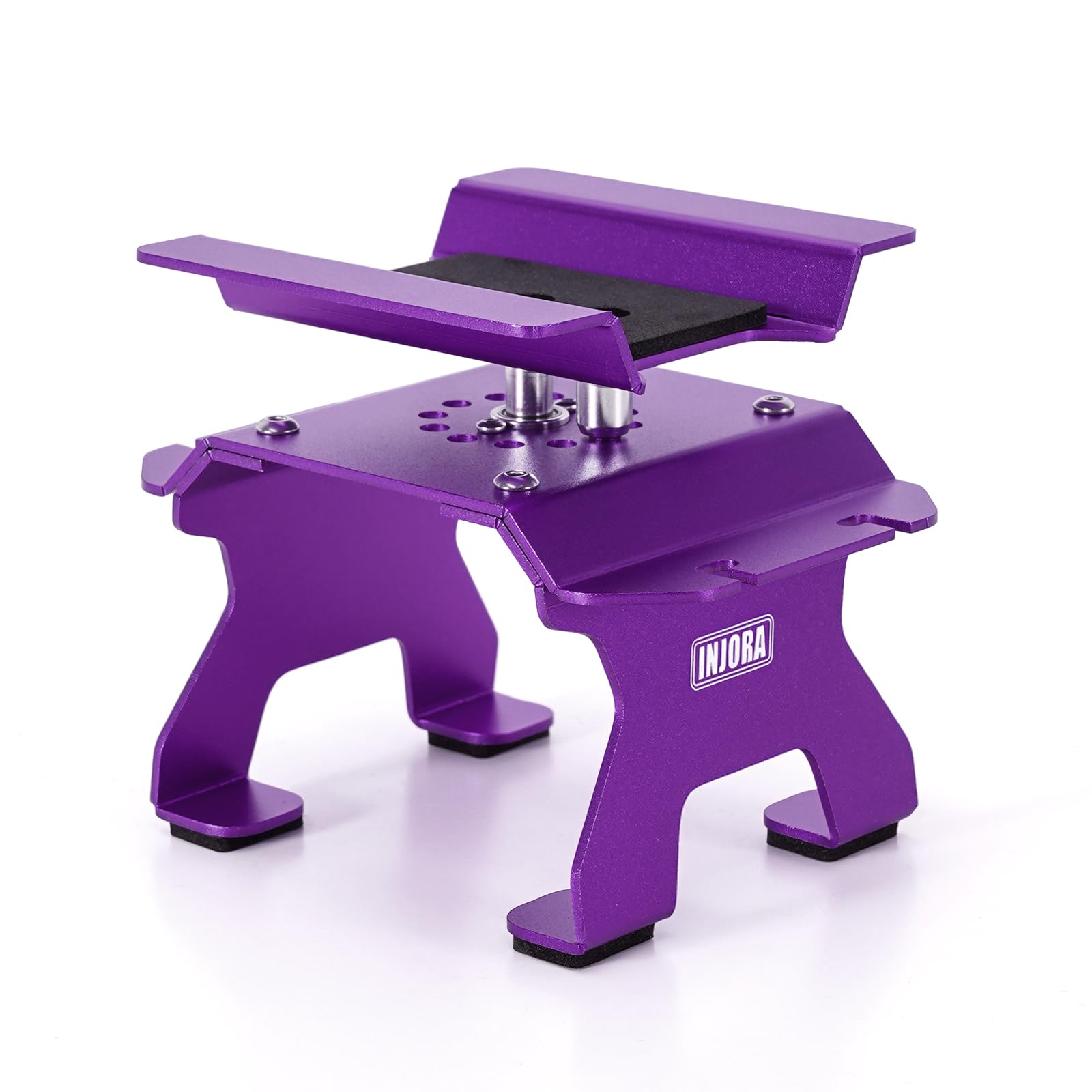 INJORA Aluminum 80g RC Car Stand with Shock Holder