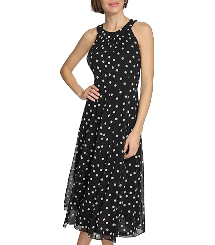 tommy hilfiger belted halter midi dress Women's Sleeveless Neck Tiered Skirt Maxi Dress, Azalea Multi, 2 at Amazon Women's Clothing store occasion 2026 08 fall 1
