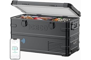 ICECO APL35 Dual Zone Portable Fridge Freezer, 37 Quart 12V Car Refrigerator with Secop Nano Compressor, Aluminum Electric Compressor Cooler 12/24V DC, 100-240V AC, -4℉~68℉, for RV,Camping,Travel