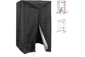 SAFIPOTTS Squat Rack Cover, Waterproof Outdoor Gym Equipment Covers with Zipper for Squat Rack/Weight Lifting Rack/Home Gym Workout Equipment