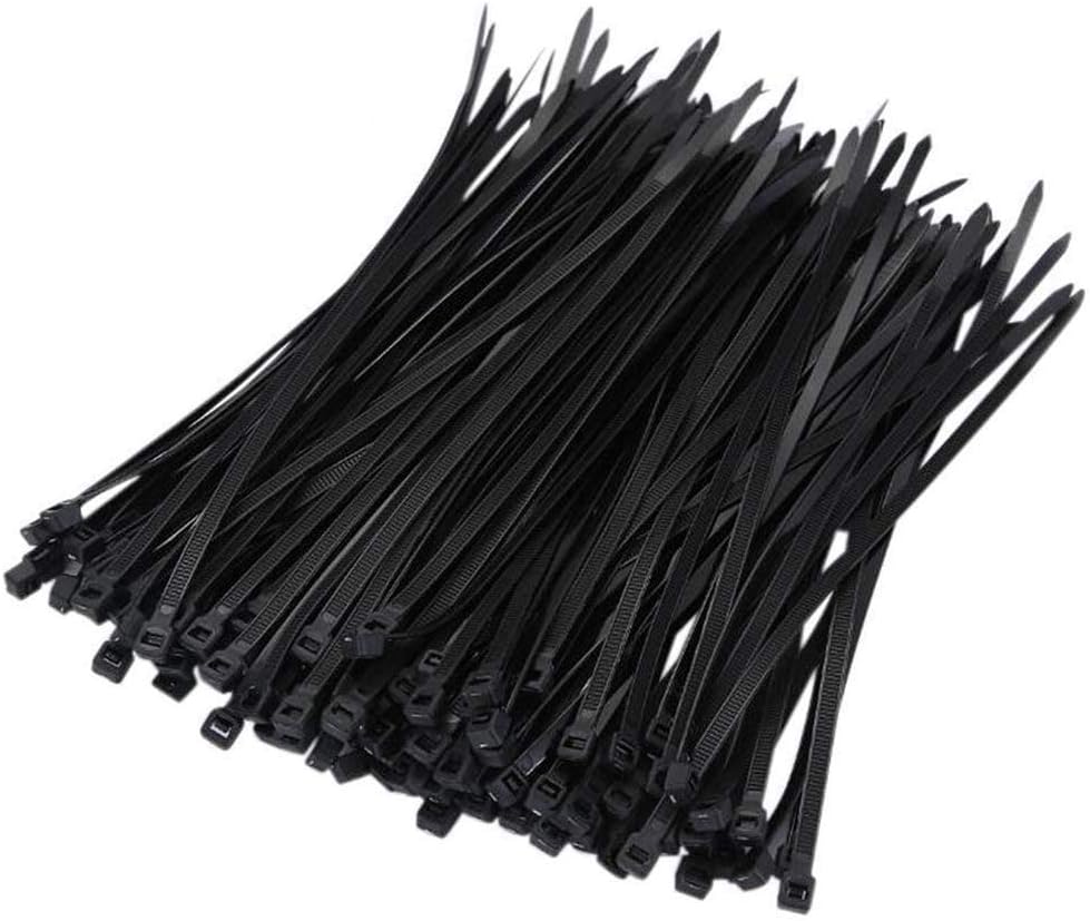 100 Pack of Black Cable Ties 100mm x 2.5mm High Quality Nylon Zip