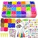 Scientoy Loom kit, 19700+ Rainbow Rubber Bands Refill Kits, Bracelet Making Kit Include:18700+ Bands in 38 Colors, 280+ PVC& ABC Beads,30 Charms 30 Transparent Charm,1000+ Accessories for Girls&Boys