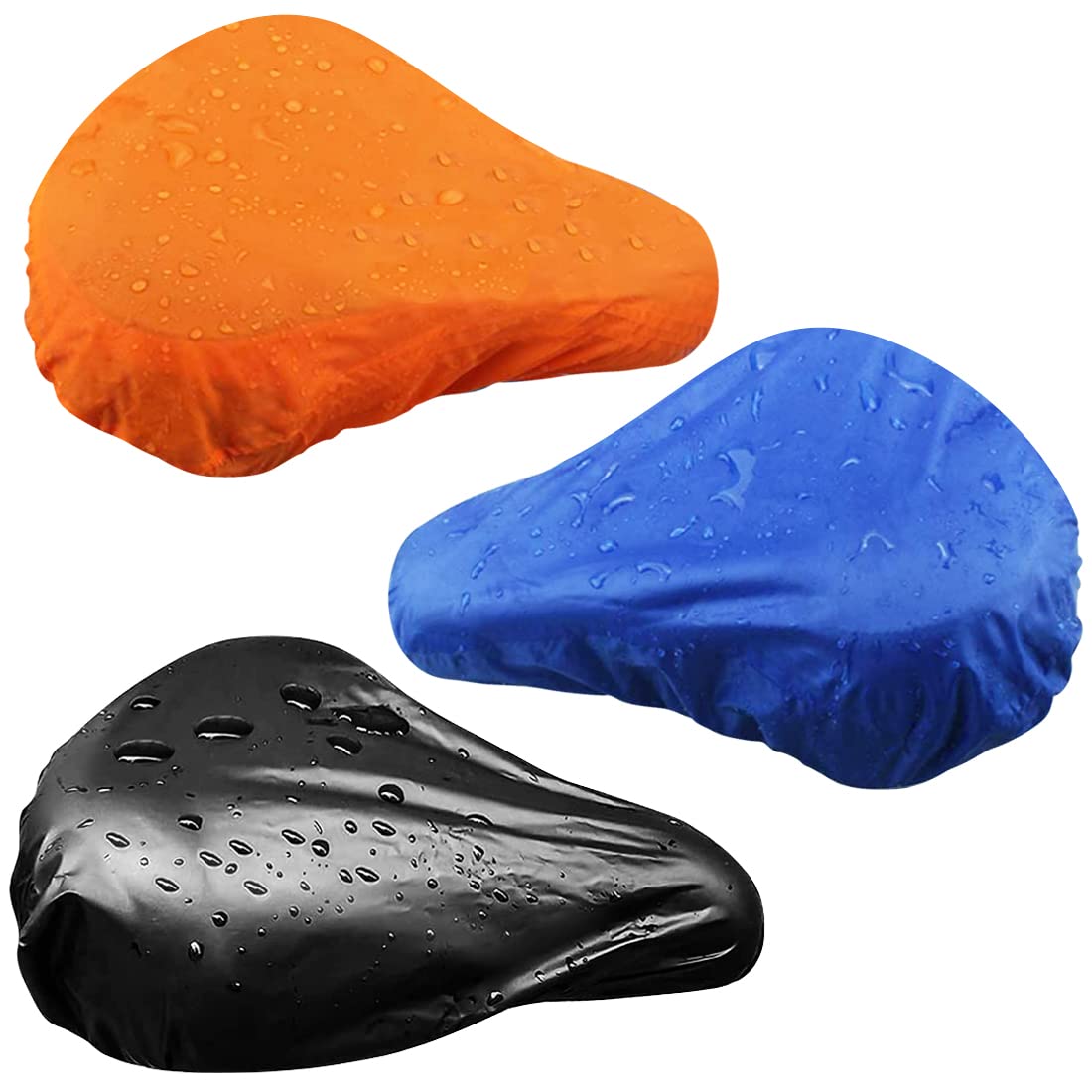 Coopache Bike Seat Cover Waterproof, Bicycle Saddle Rain Dust Cover, Protective Water Resistant Bicycle Seat Protector Shield (3 packs)