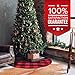 ATLIN Buffalo Plaid Christmas Tree Skirt - 3 Inch Red and Black Checks for a Traditional Look - Machine Wash and Dry – 3 ft and 4 ft Models
