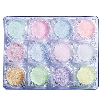 Amazon Snifu ラメパウダー グリッター 12色セット レインボー