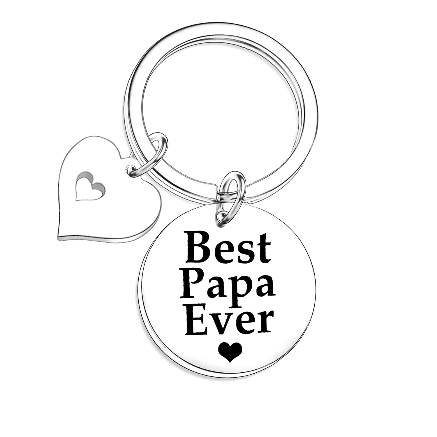 Nfyxcaz Best Papa Ever Keyring Dad Keychain Birthday Gifts Christmas Presents From Son Daughter Father Keyring Daddy Gift (Best Papa Ever)