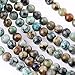 Bingcute 8mm Natural African Turquoise Stone Beads for Necklace Gemstone Loose Beads 15.5