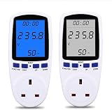 MECHEER Power Meter Plug Energy Monitor with Backlight 180° LCD UK Plug view 7