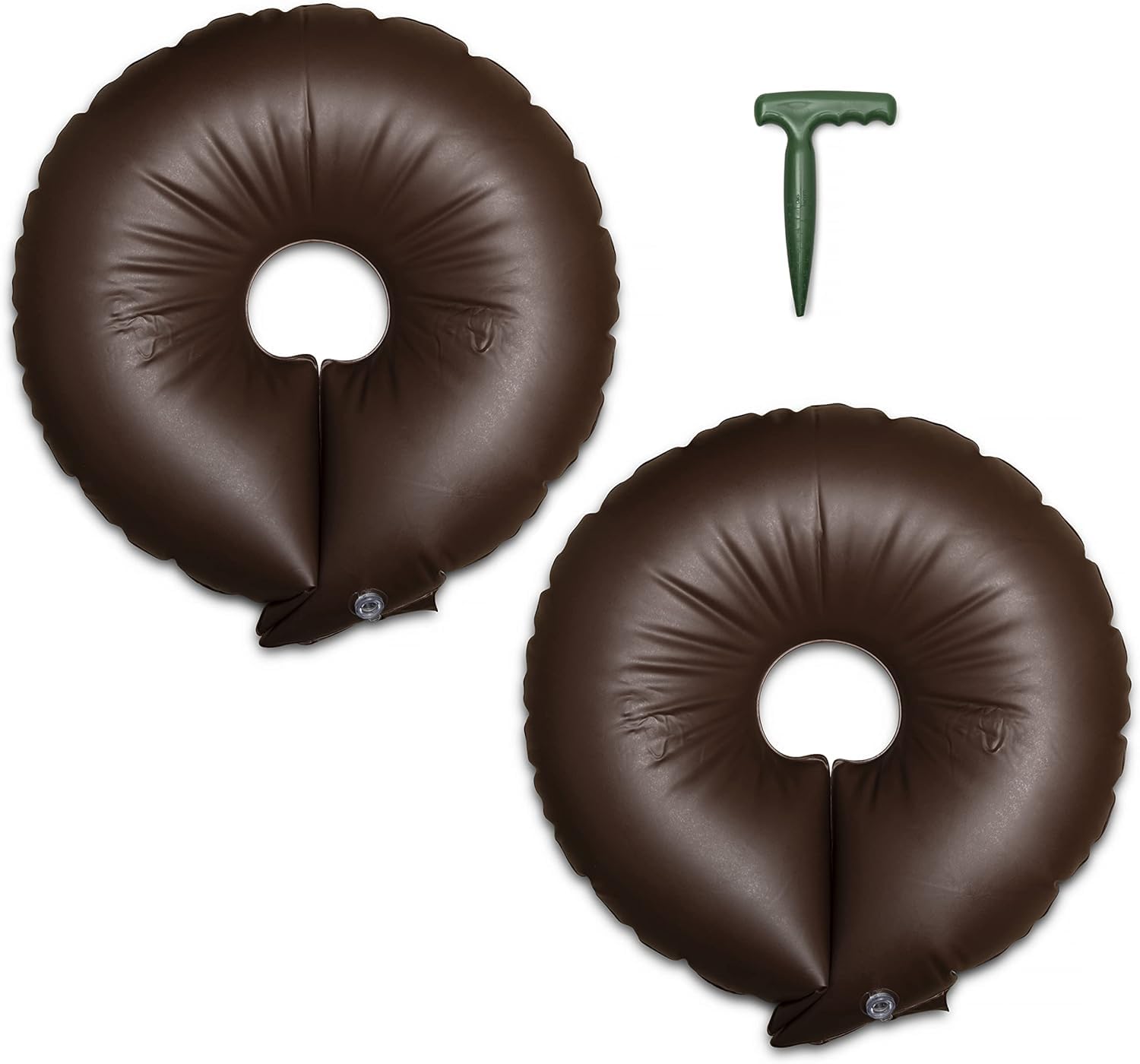 Poopski - Premium 2-Pack Tree Watering Rings - Deep Hydration System for Trees & Shrubs - Slow Release, Durable PVC Construction