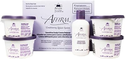 Affirm Relaxer Kit 4 Applications Moisture Plus Conditioning Hair Straightener