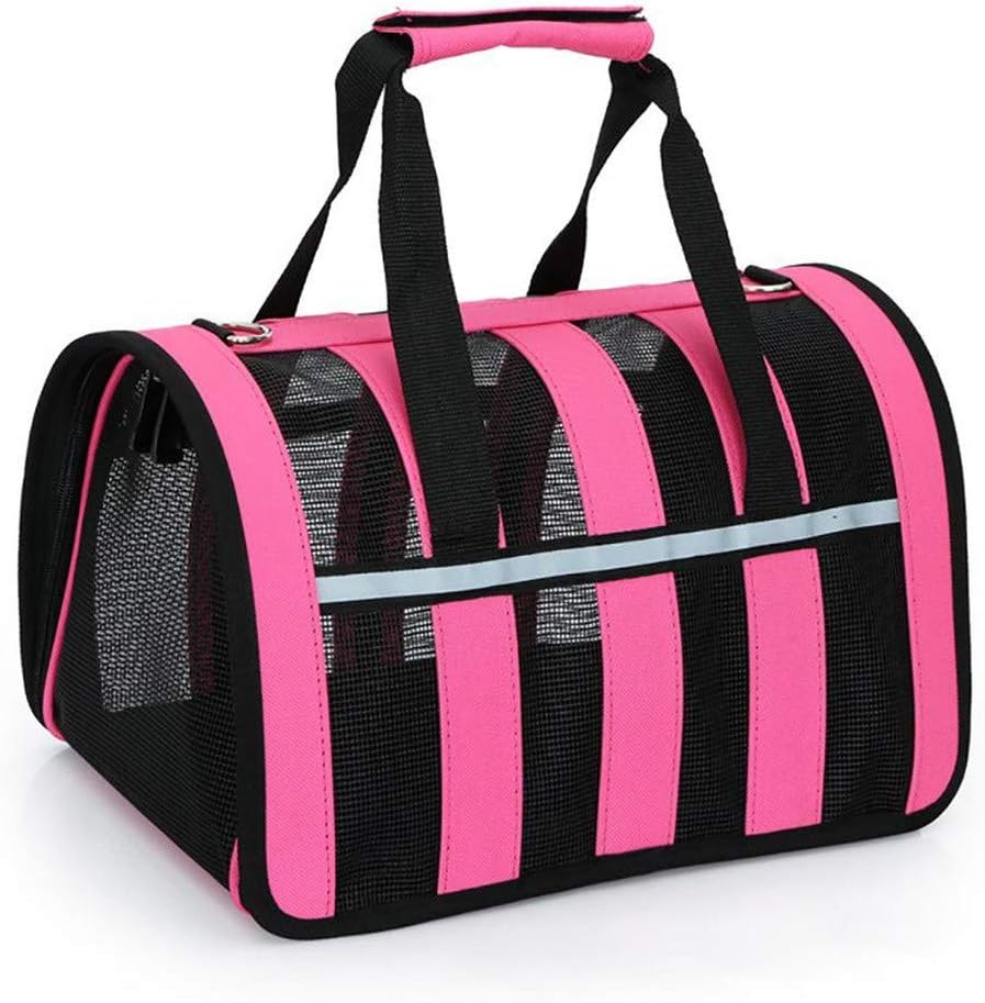 Lodsy Dual Use Folding Outdoor Cat Carrier Breathable Nylon Mesh Cat Dog Bag Portable Handbag Zipper Pet Bag