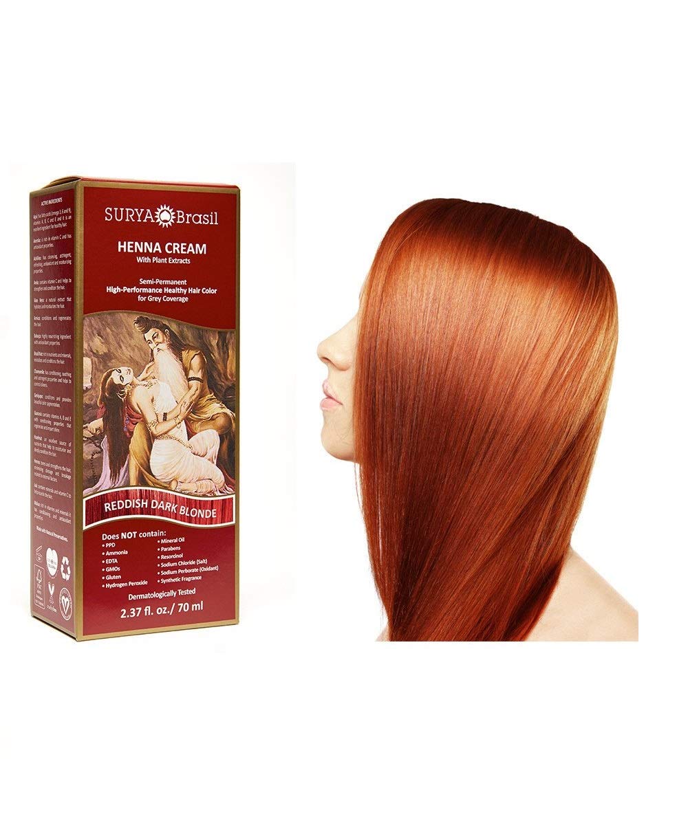 Surya Brasil Products Henna Cream, Reddish Dark Blonde, 2.37 Fluid Ounce