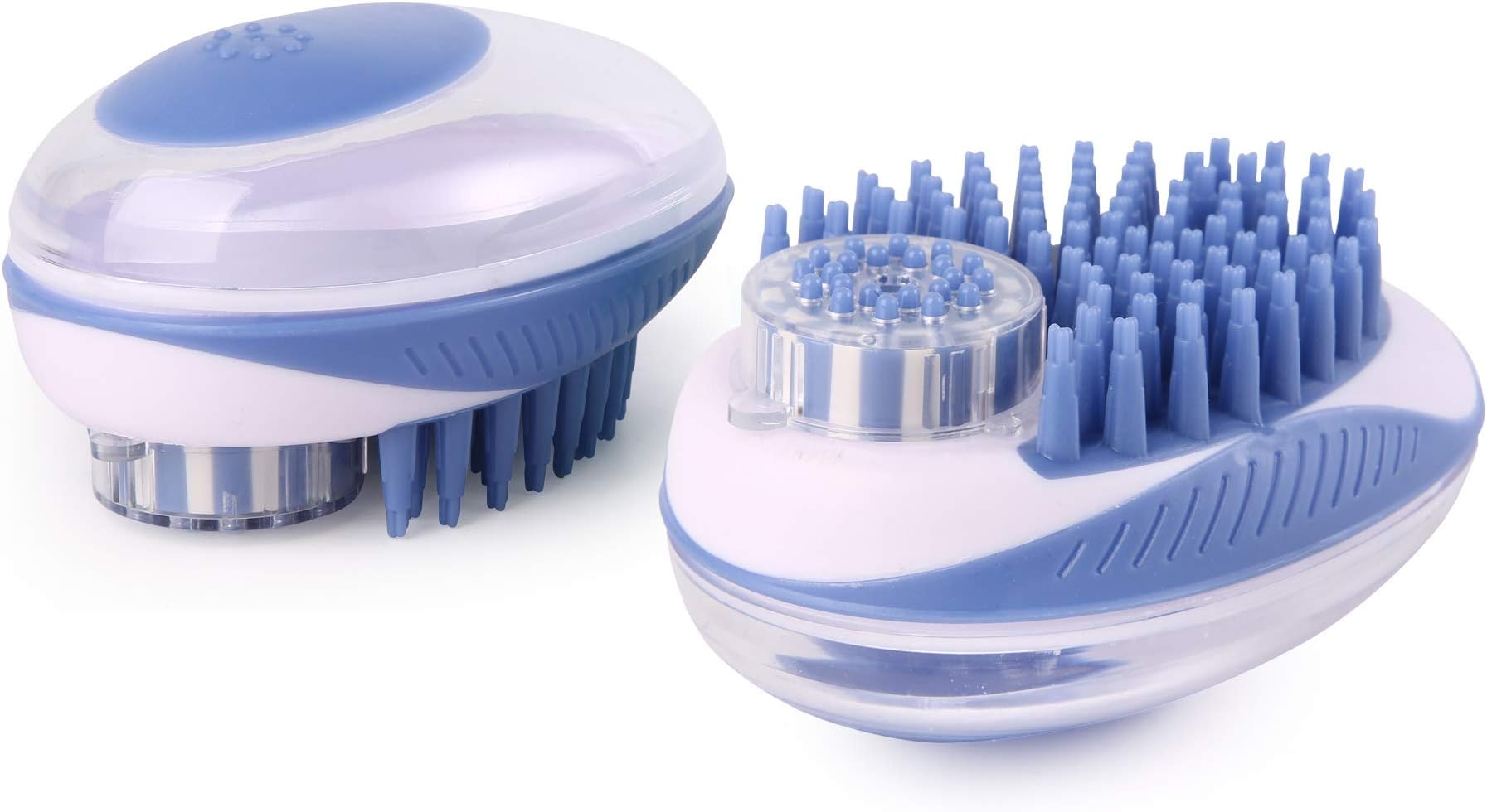 LuxPal 2 in 1 Cat and Dog Bath Brush Scrubber Shampoo Dispenser for Pet Grooming Deshedding Soft Silicone Bristles Perfect for Washing, Shampooing, Massaging Long,Short Hair, Remove Loose Fur