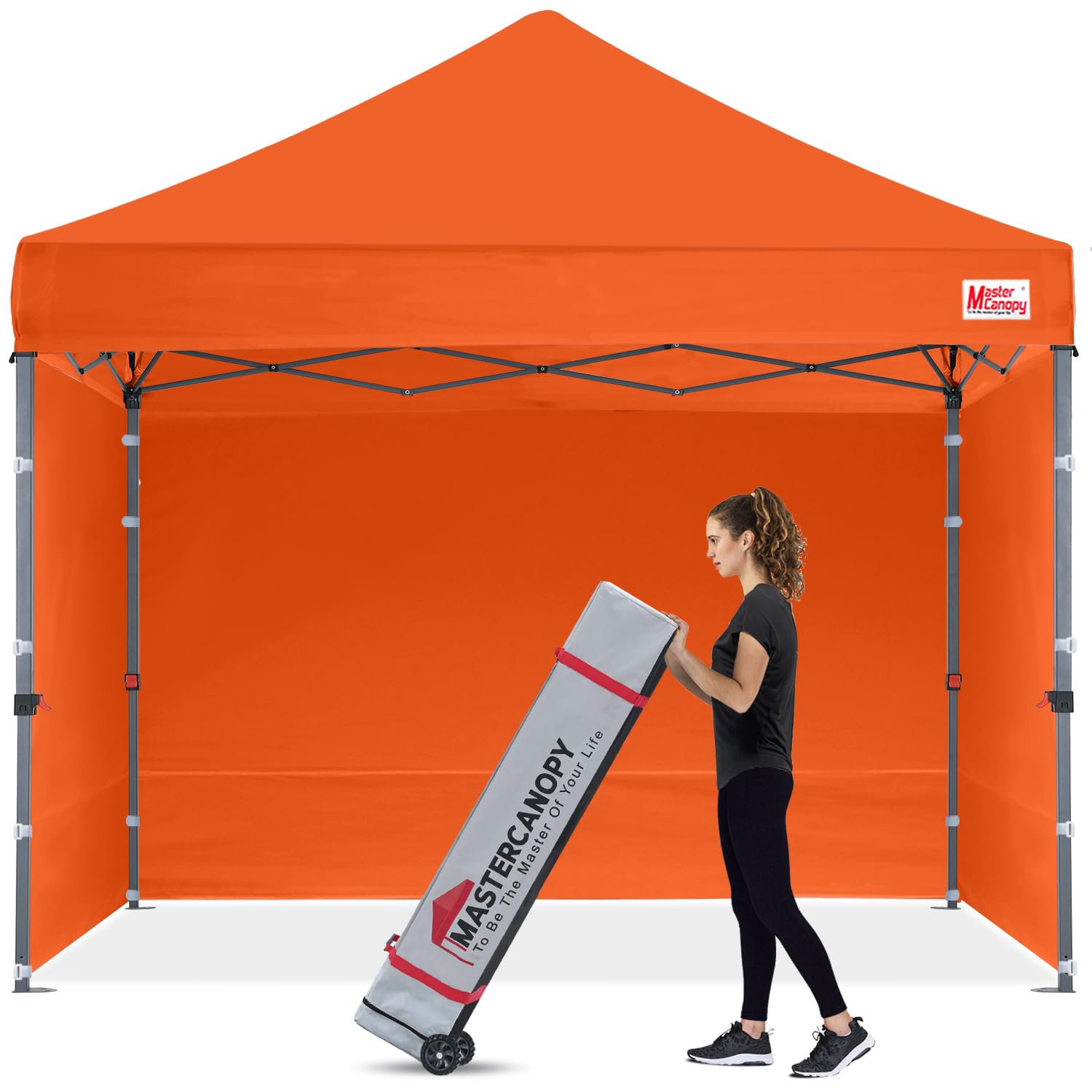 Photo 1 of ***It is used, it is missing a part and it is not known if it works 100%.***MASTERCANOPY Heavy Duty Pop-up Canopy Tent with Sidewalls (10x10,Orange)