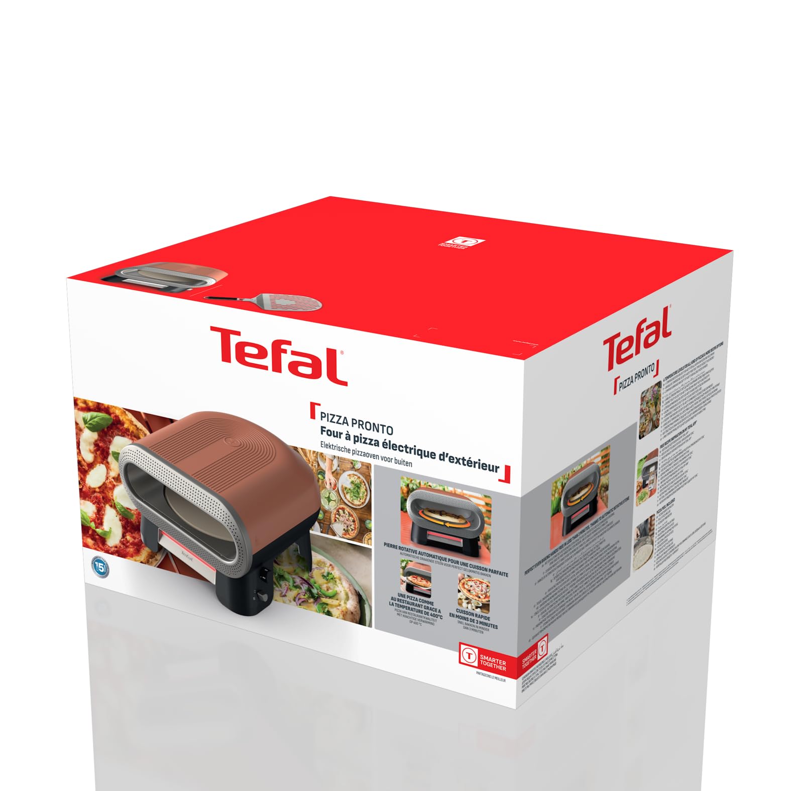 Tefal Pizza Pronto elektrischer Outdoor-Pizzaofen, automatischer Drehstein 9