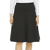 BGDK Classic Fit & Flare Cotton Pleated Skirt – Comfortable High-Waisted Knee & Midi Length for Everyday Style