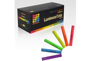 Hagoromo Fulltouch Luminous Chalk 1 Box, Non-Toxic, Dustless [72 Pcs/6 Color Mix]