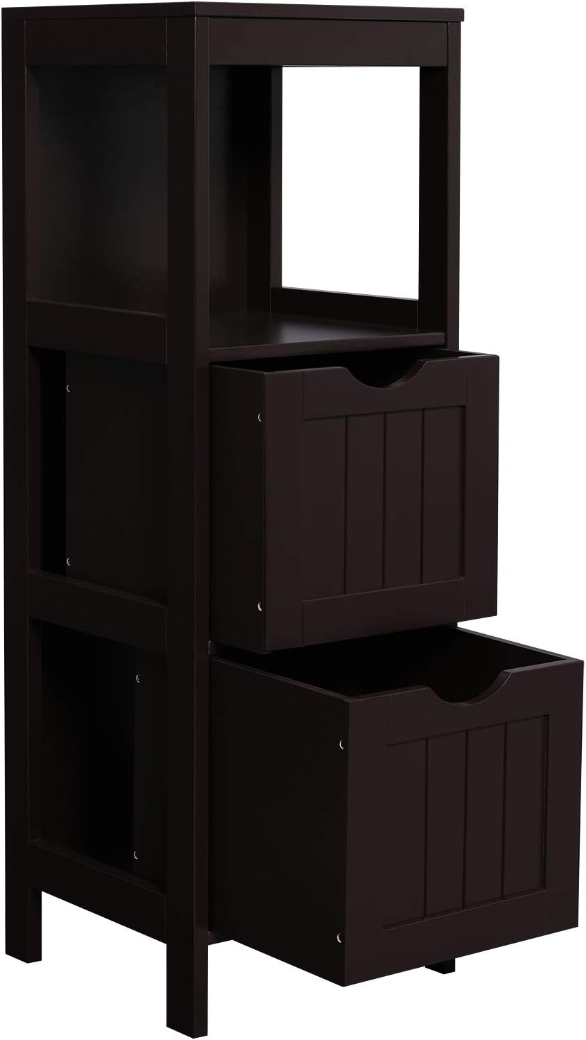 vasagle storage cabinet on Bathroom Storage Organizer Rack Stand Vasagle Floor Cabinet 2 Drawers Multifunctional Corner Unit Brown Ubbc42br Fruitland Eg Com