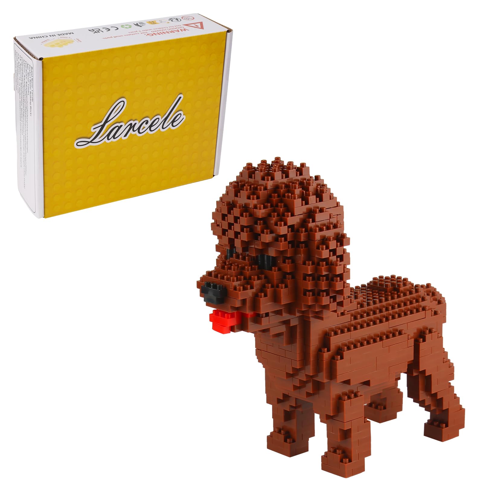 Larcele Micro Dog Building Blocks Pet Mini Building Toy Bricks,950 Pieces KLJM-02 (Poodle) — image 1