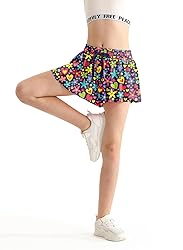 Girls Athletic Shorts Floral Flowy Butterfly Shorts
