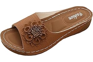 Orthopedic Wedge Sandals for Women Summer Dressy 2026 Platform Slippers Open Toe Anti-Slip Wedges Comfort Boho Beach Mules