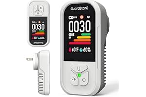 X-100E 4-in-1 Natural Gas Leak Detector & Carbon Monoxide Detectors Plug in, 180°Color Display, Portable Carbon Monoxide Dete