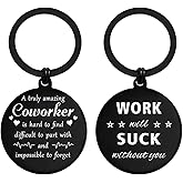ENGZHI Coworker Gifts for Men Women Leaving, Colleague Appreciation Farewell Going Away Keychain
