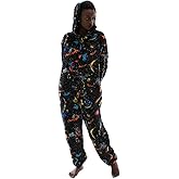 COSUSKET Snug Fit Flannel Onesie Pajamas for Women Tie Dye Costume