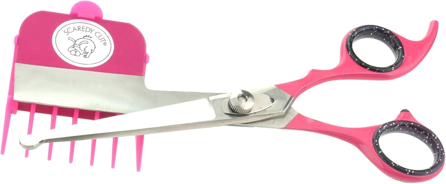 Scaredy Cut Silent Pet Grooming Kit For Cats & Dogs - Quiet Alternative to Electric Clippers For Sensitive Pets - Right-Handed, Pink : Pet Health Care Supplies : Pet Supplies