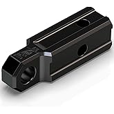 RENO Shackle Hitch Receiver, 2" Receiver Towing Mount Heavy Duty 45,000 lbs Compatible with 3/4" D-Ring Shackle for Trucks Off-Road SUV 4x4 Vehicle Towing Recovery (Aluminum, Black)