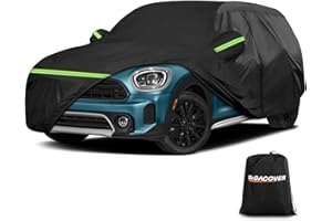 BIGACOVER Full Car Covers for 2014-2025 Mini Cooper/Cooper S/Hardtop/Clubman/Countryman 4 Door, Car Cover Waterproof Heavy Duty All-Weather Protection with Door Zipper & Storage Bag
