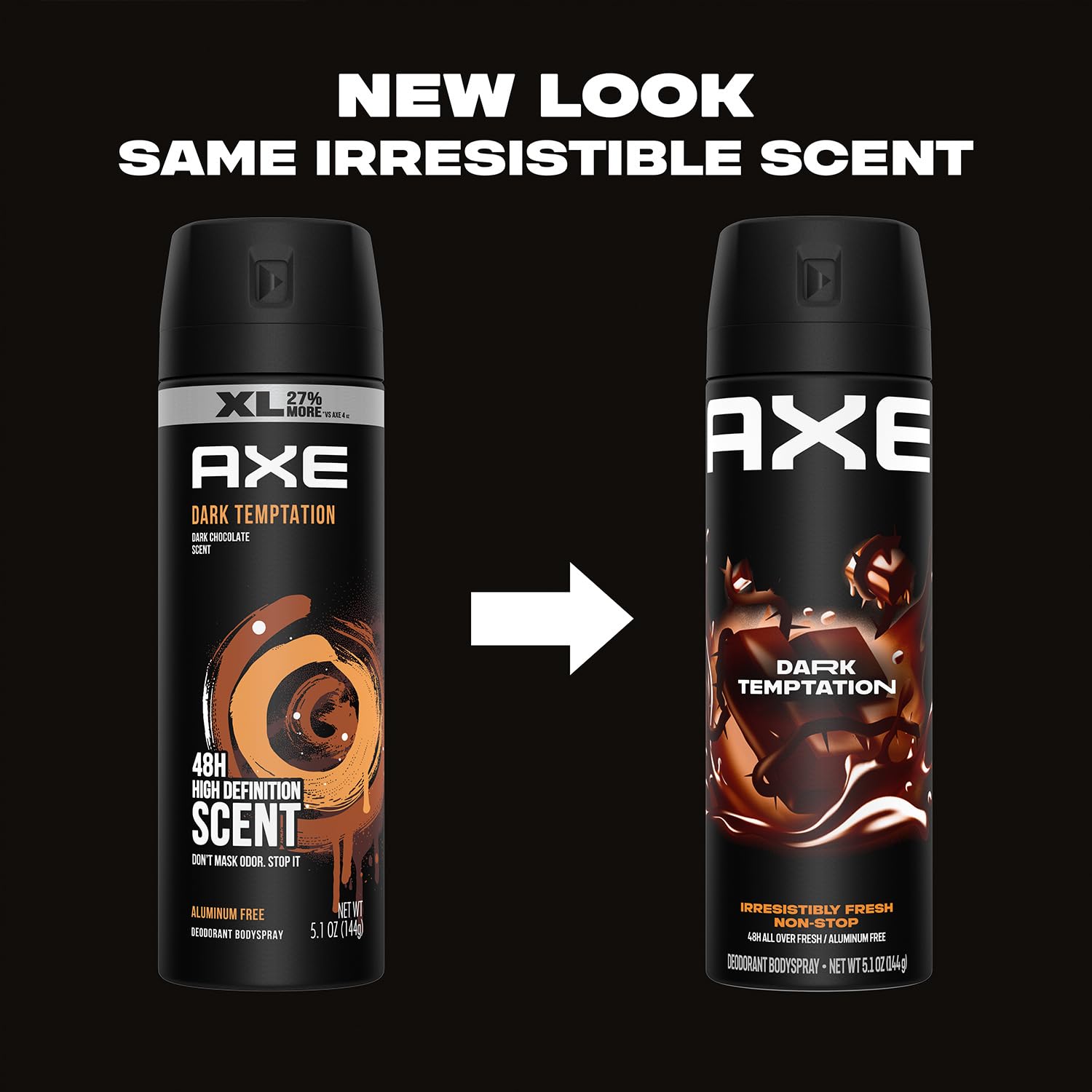 AXE Body Spray Dark Temptation, International Version, 150 Ml (Pack of 6)