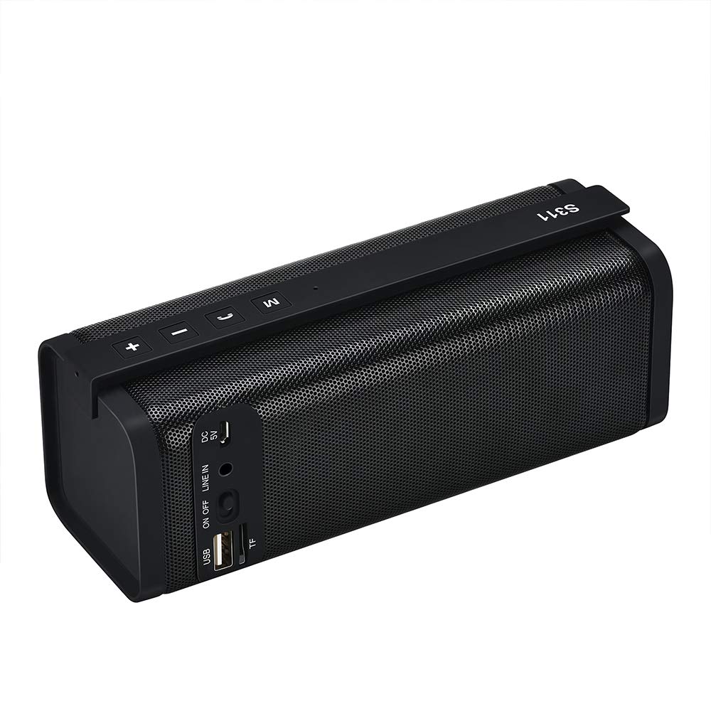GEVALA Stereo Sound Bluetooth Speaker with Real 10W Dual Full-Range Drivers, Patented Bass Port and Fine-Tuned Digital Signal Processor, Heavy Wireless Speakers for Cellphone, Laptop, and More