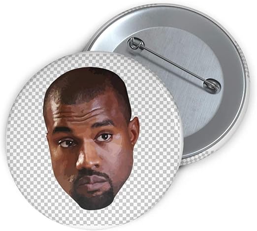 Amazon Com Kanye West Meme Face Pin Buttons Clothing