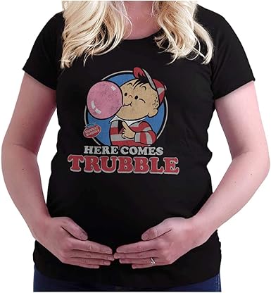 Vintage Dubble Bubble Here Comes Trouble Maternity T Shirt At Amazon Women S Clothing Store