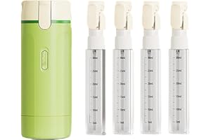 4 in 1 Travel Dispenser Bottle - TSA Approved Leak-Proof Containers, Portable Toiletry Organizer with Scale for Shampoo, Loti