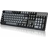 DURGOD Gaming Mechanical Keyboard with Cherry MX Silent Red Switches - 104 Key - Double Shot PBT - NKRO - USB Type C - for Ga