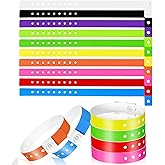 60 Pcs Vinyl Wristband in 10 Colors, Plastic Wristbands for Events, Neon Plastic Event Wristbands, Colored Bracelet Wristband for Events, Concerts, Carnivals, Nightclubs, Bars, Park
