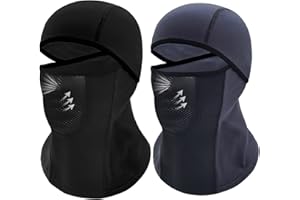 OUTRIP Breathable Kids Balaclava Ski Mask (2 Pack), Fleece Winter Face Mask for Cold Weather Boys Girls - Children Windproof Hat
