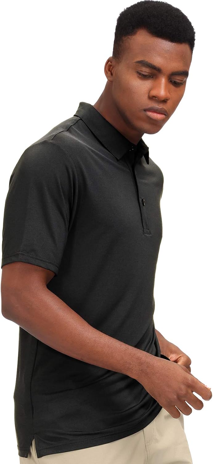 MIER Men's Golf Polo Shirt Short Sleeve Sun Protection Outdoor Sport Shirts Quick Dry: Clothing