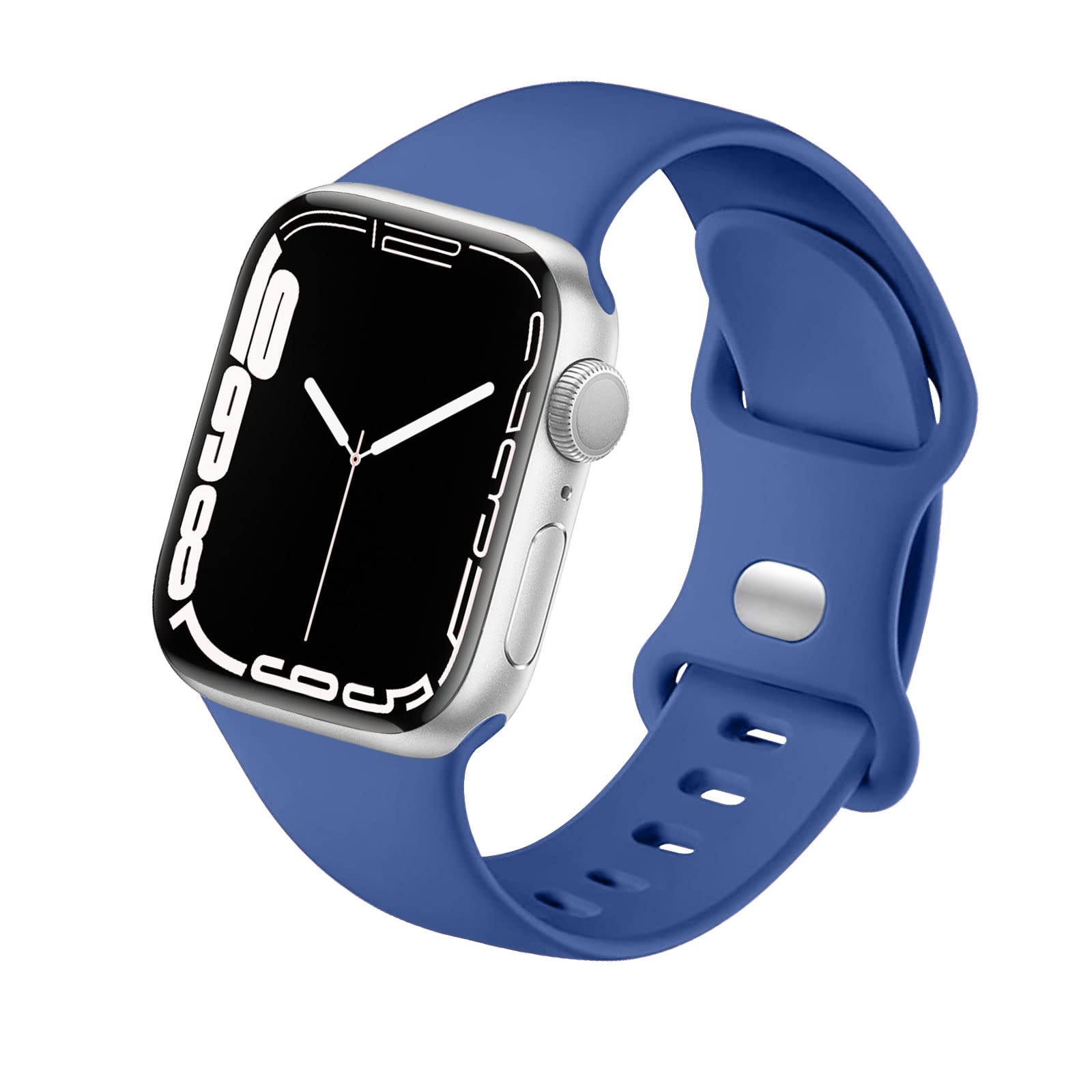 HdanMole Sport Strap Compatible with Apple Watch Straps 40mm 38mm 41mm 42mm 44mm 45mm 46mm, Silicone Strap Replacement for iWatch Bands Series 11 10 9 8 7 6 5 4 SE 3 2 1 Women Men, Ocean Blue